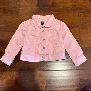 NEW 3 pink denim baby gap jacket NWT